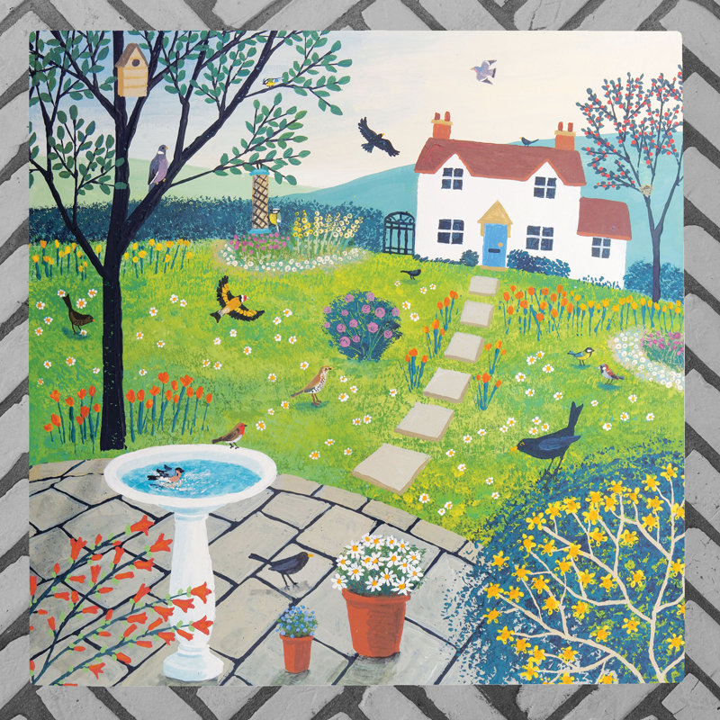 JO GRUNDY Farmhouse Plants & Flowers Wall Decor on Ceramic