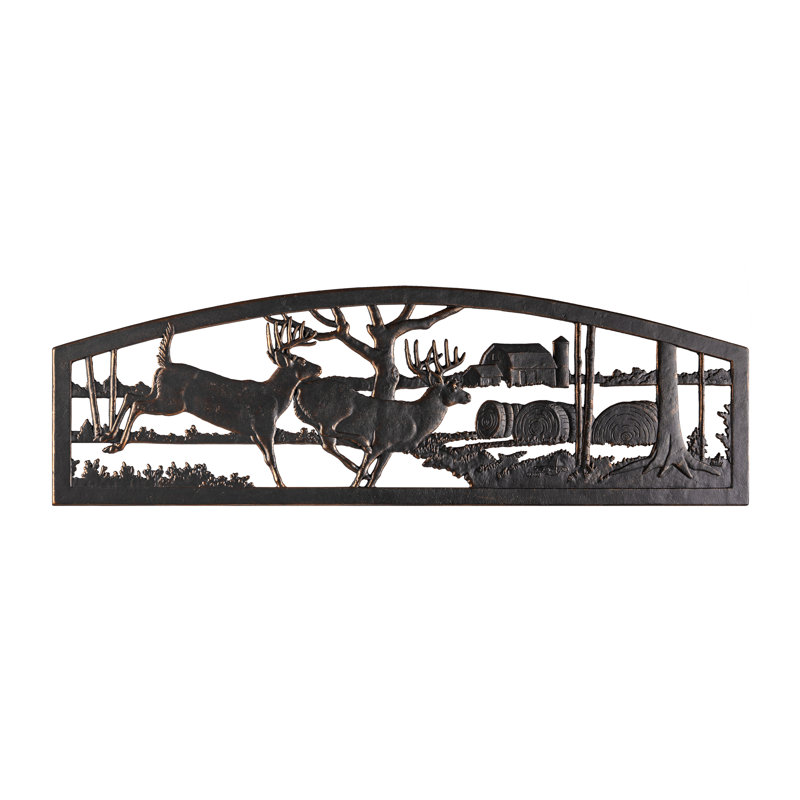 Hendry Running Whitetails Cast Iron Park Bench