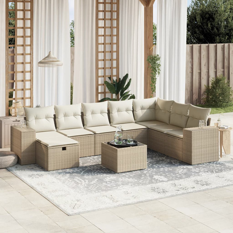 Ensemble de canapé de jardin en acier Vidaxl