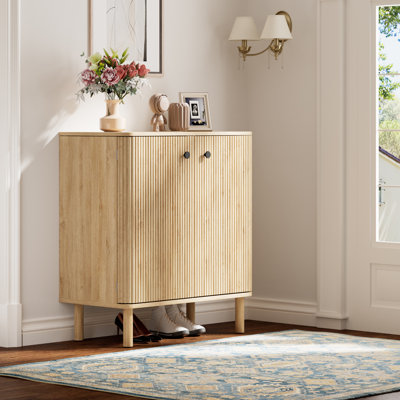 Sideboard Buffet Cabinet With Storage, Large Wood Credenza Accent Cabinet For Living Room Entryway Dining Room by Ebern Designs