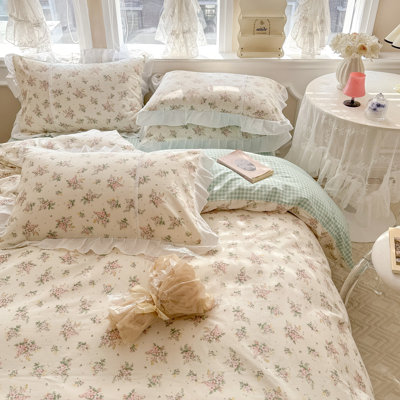 Microfiber Floral Print Comforter Set