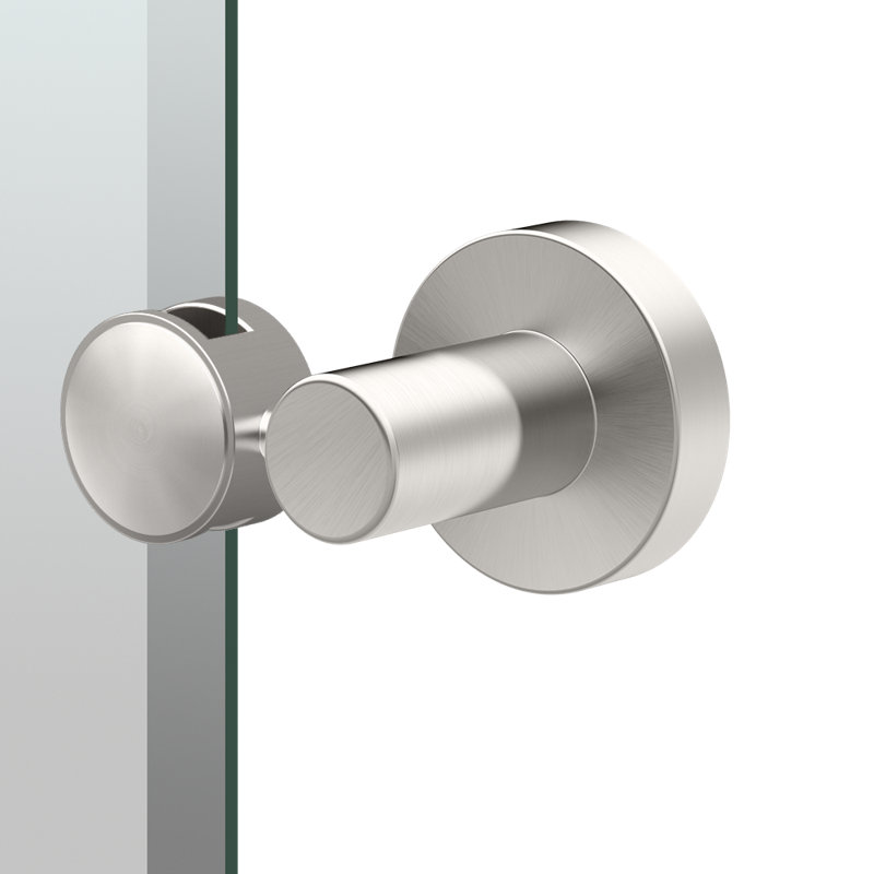 Meuble-lavabo moderne et contemporain Glam | Miroir ovale sans cadre 26,50 ", Nickel satiné