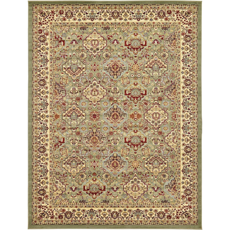 Tapis jaune Niles, Rectangle 10 pi 6 po x 16 pi 5 po
