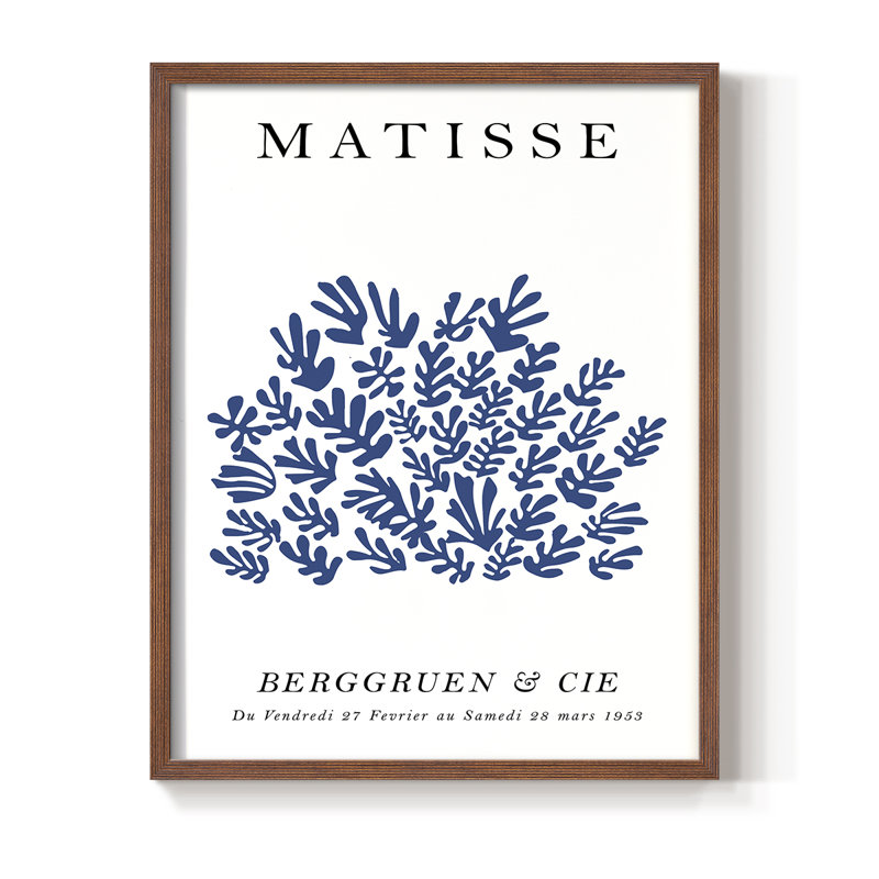 Matisse CCXCIX, reproduction encadrée - bois massif, H 28 po x l 22 po, Brun