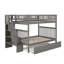 Lit superposé en bois robuste avec escalier et lit gigogne Ilariana-943922476-1056285637