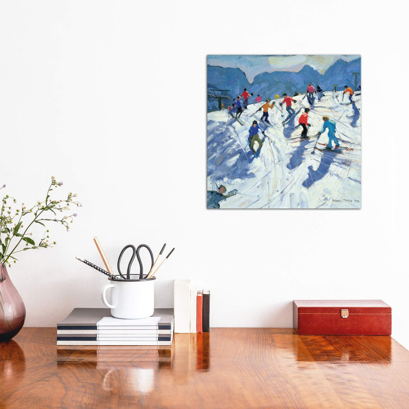 Busy Ski Slope, Lofer by Andrew Macara - Print on Canvas, 45.72cm H x 45.72cm W x 1.91cm D, Wrapped Canvas