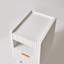 Paquet de tables de chevet avec rangement, petites tables de maison blanches en MDF cannelées