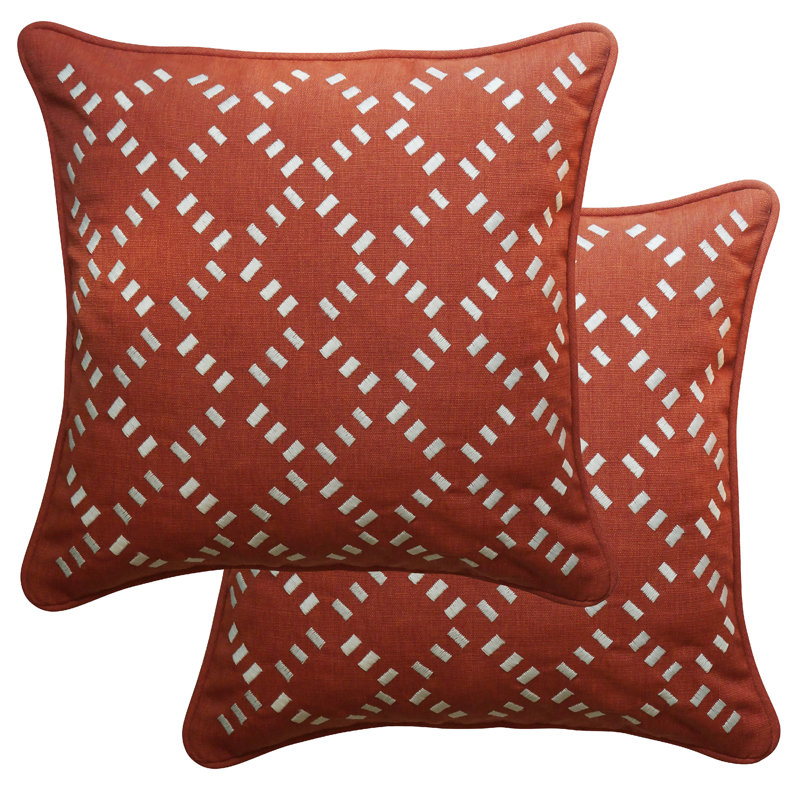 Coussin texturé texturé, Rouge impérial, L 17 po x L 17 po