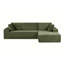 Canapé modulaire convertible en velours côtelé CozyForm, canapé confortable moderne avec rembourrage en mousse, canapé-lit modulaire confortable pour le salon, la chambre à coucher, aucun assemblage requis - Orienté vers la droite-130464315-130464307-130464308