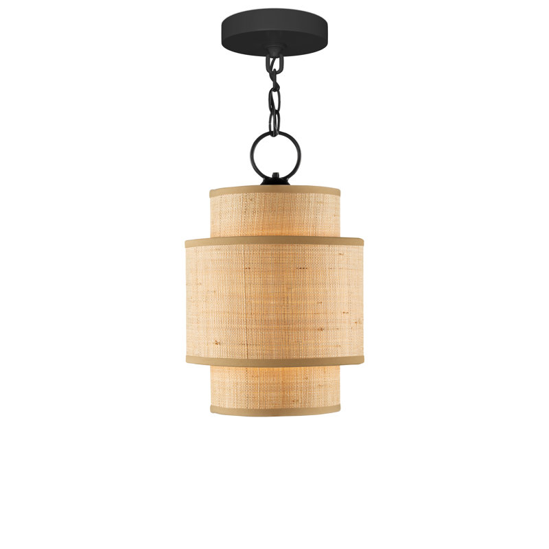 Mathias 1 - Light Pendant, Natural/Satin Black