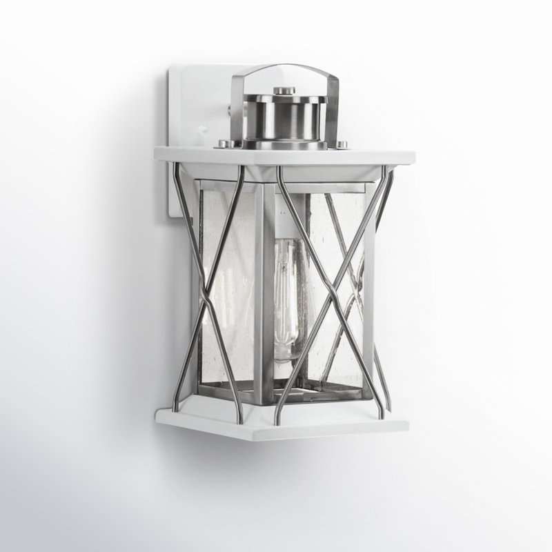 Lanterne murale d'extérieur Inanna, H 13 po x l 6,5 po x P 7,5 po, Acier inoxydable