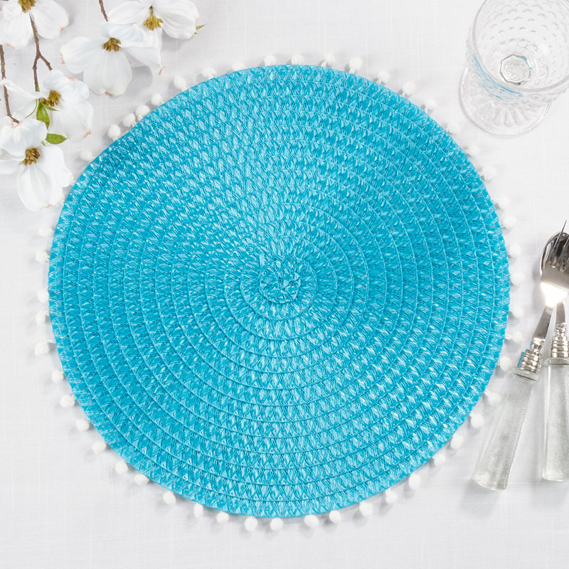 Napperon Mint Modern Pom Pom, Turquoise