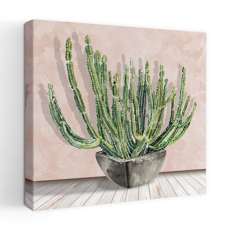 Cactus épineux contemporain Art moderne campagnard moderne, H 24 po x l 24 po