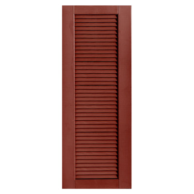Straight Top Full-style Open Louver Shutters Pair