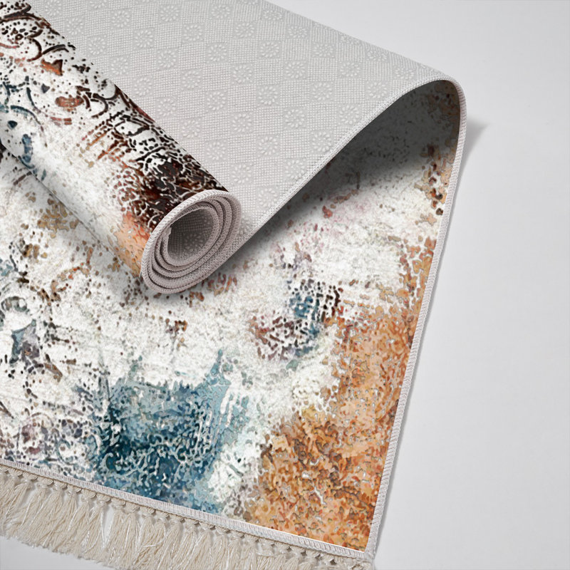 Sophie Flatweave White/Grey/Brown Rug, Rectangle 100 x 200cm