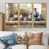 Toile avec cadre flottant or