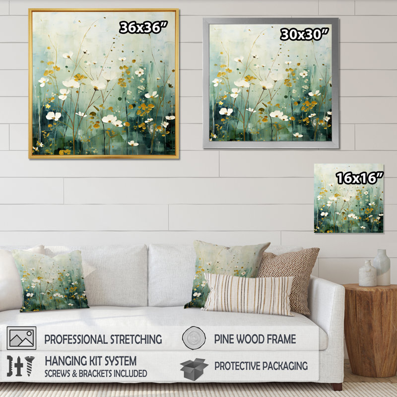 Mauve oasis tranquille sur toile, H 30 po x l 30 po x P 1 po, Cadre flottant blanc