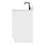 Meuble-lavabo simple Jameal de 36 po en bois massif avec comptoir en marbre de Carrare de 0,75 po et lavabo ovale dÃ©calÃ© Ã  droite-566077833-598961054-566077834