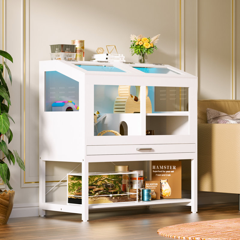 Cage à hamster avec armoire de rangement