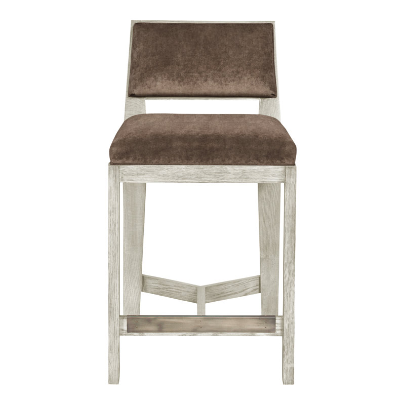 Scoville By Thom Filicia Upholstered Counter Stool with Solid Wood Frame, Wrenn, Terre Nadia