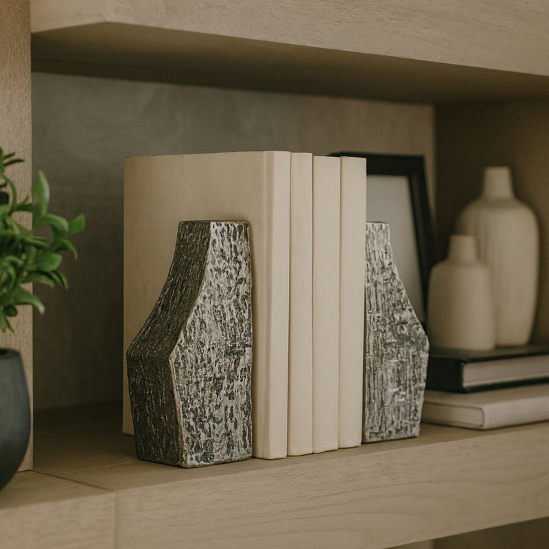 Serre-livres et vase à fleurs Modern Modern Textured Decorative