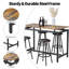 Ensemble de table de cuisine 5 pièces à hauteur de comptoir; Table de bar avec 4 tabourets