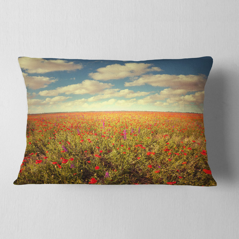 Coussin Floral, Rectangulaire, 12 po x 20 po