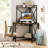 Space-Saving Corner Computer Desk With With Hutch And Keyboard Tray