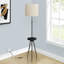 Lighting, lampe sur pied, H 63 po, métal noir, abat-jour ivoire / crème, contemporain