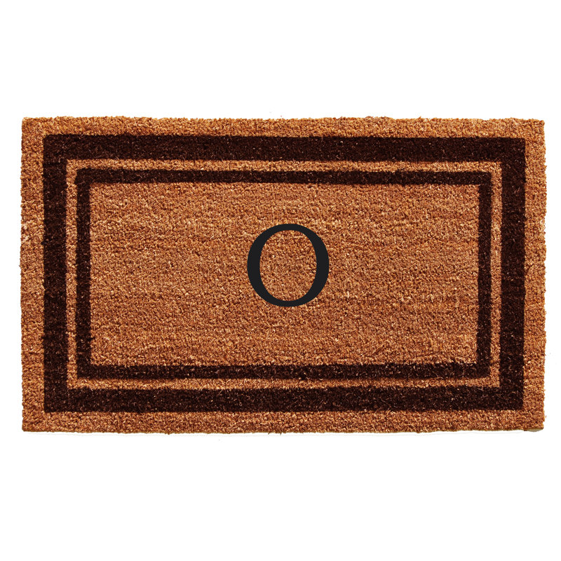 Tapis d'entrée antidérapant Stortz, Brun foncé / brun, O, Rectangle 2 pi x 3 pi