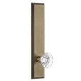 Grandeur Carré Tall Plate Privacy with Bordeaux Crystal Door Knob