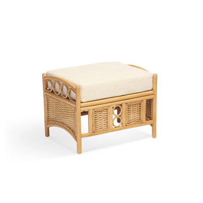 63cm Wide Solid Colour Footstool Ottoman