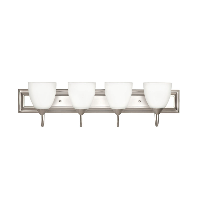 Appliquee à bras 4 lumières Billmont, Nickel satiné, H 26 po x l 8 po x P 6 po