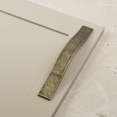 160mm Antique Brass Strap Handle