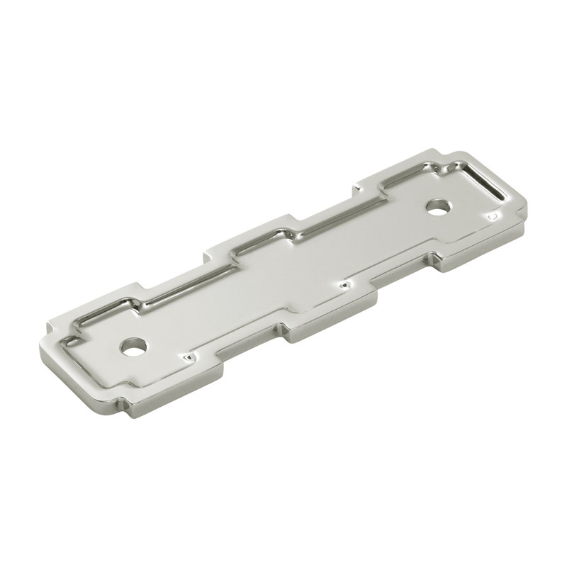 Coventry Collection Pull Backplate, Polished Nickel, 4.25" H x 1.25" W