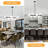 George Oliver 7 - Light Dimmable Modern White Glass Globe Sputnik Linear Dining Room Chandeliers Farmhouse Kitchen Lighting Pendant-35.83"W x 52.56"H -1116772920
