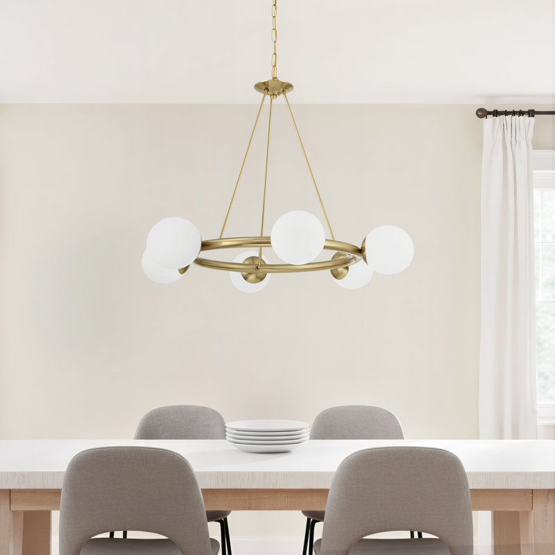 Mystic 6 - Light Dimmable Wagon Wheel Chandelier