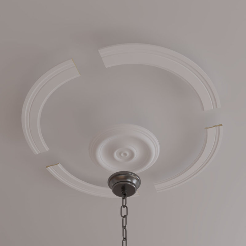 Ensemble d'anneaux de plafond Monique, H 29,75 po x l 29,75 po x P 0,875 po, Simple (1/4 d'un cercle complet)