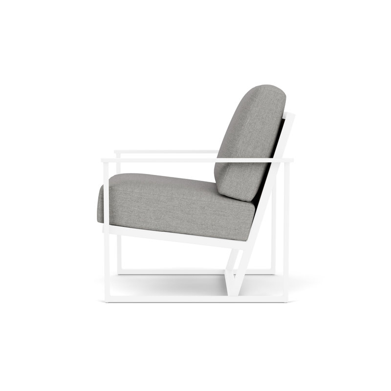 Summit Outdoor Lounge Chair, White, French Beige, Demo Stone