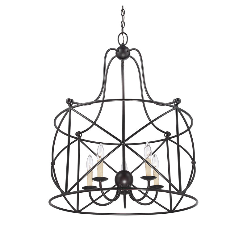 Lustre lanterne en acier 25 lumières Gadbois