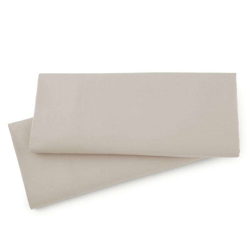 Southshore Fine Linens Vilano Springs 2-Piece Pillowcase Set in Bone, 110 GSM Double-Brushed Microfiber with Envelope Closure, Wrinkle-Resistant and Machine Washable, 2 Pillowcases, Queen / Standard