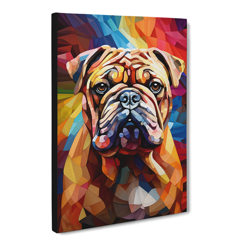 British Bulldog Orphism - Wrapped Canvas, 60cm H x 40cm W x 3cm D