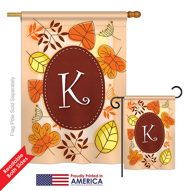 Drapeau de polyester à 2 côtés en polyester automne initial automne, K
