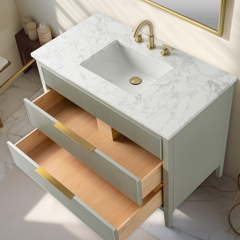 Emma 42" W Single Vanity, Light Sage