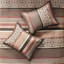 Courtepointe réversible 5 pièces - très grand / très grand rouge avec motifs géométriques et motifs de coussins décoratifs confortables-117581321