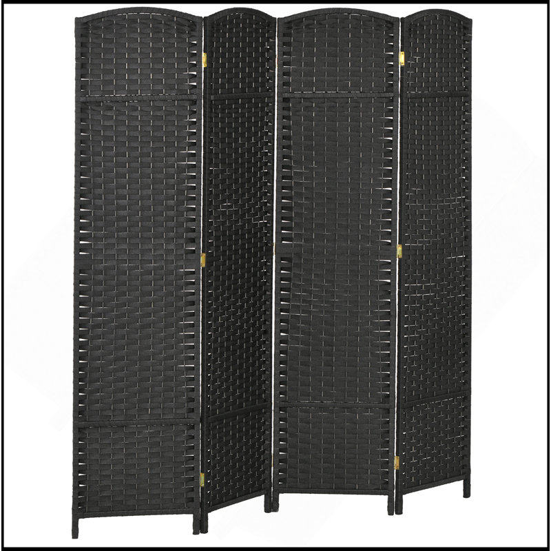 Paravent, écran d'intimité pliable à 4 panneaux, cloison autoportante de 5,6 pi de hauteur pour bureau à domicile, chambre à coucher