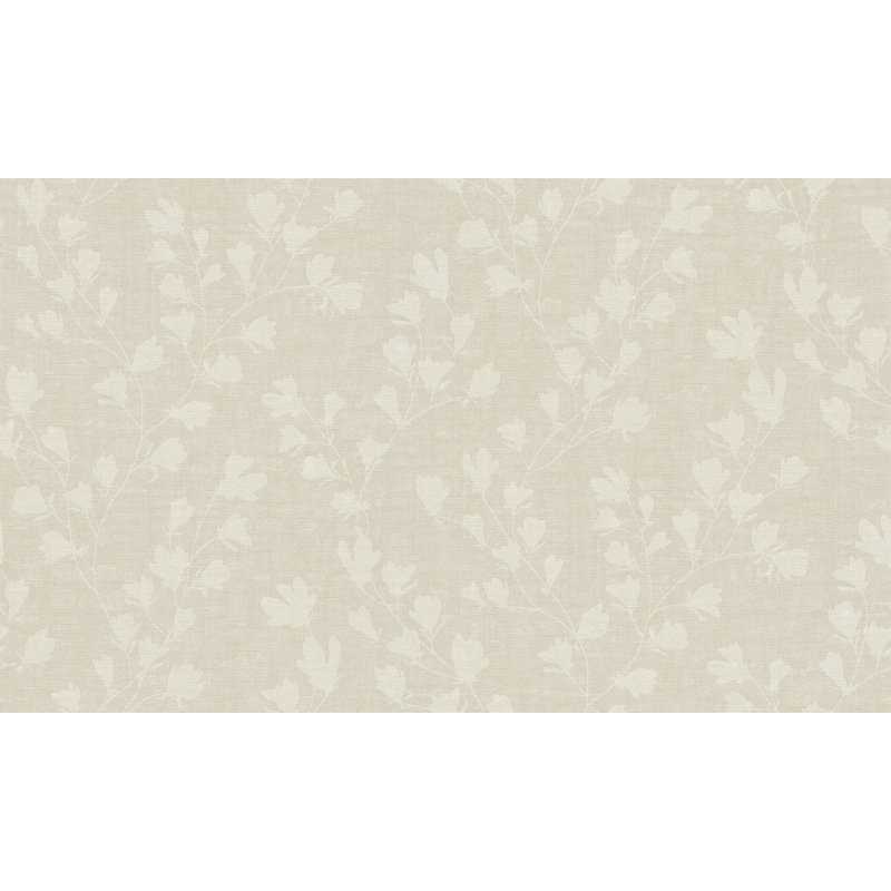 Fusion Floral Trail Motif 32.97' L x 20.87" W Wallpaper Roll, Cream/Beige