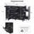 Rolling Kitchen Island on 5 Wheels with Drop Leaf-503866975