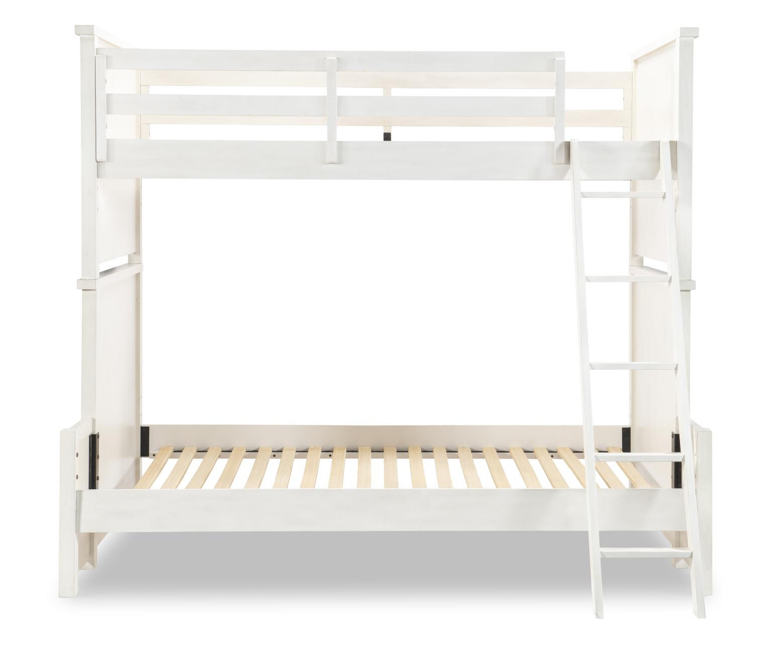 COMPLETE BUNK BED, White, Twin Over Full