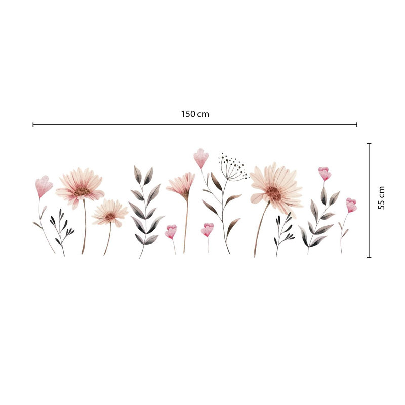 Plants & Flowers Non-Wall Damaging Wall Decal